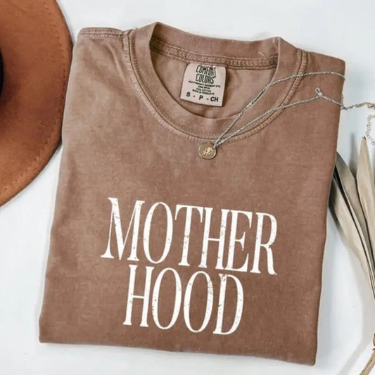 Comfort Colors Mother Hood Shirt, Trendy Mama Tshirt, Mom Life Tee, Oversized Graphic Mom T- shirt, Motherhood TShirt,...