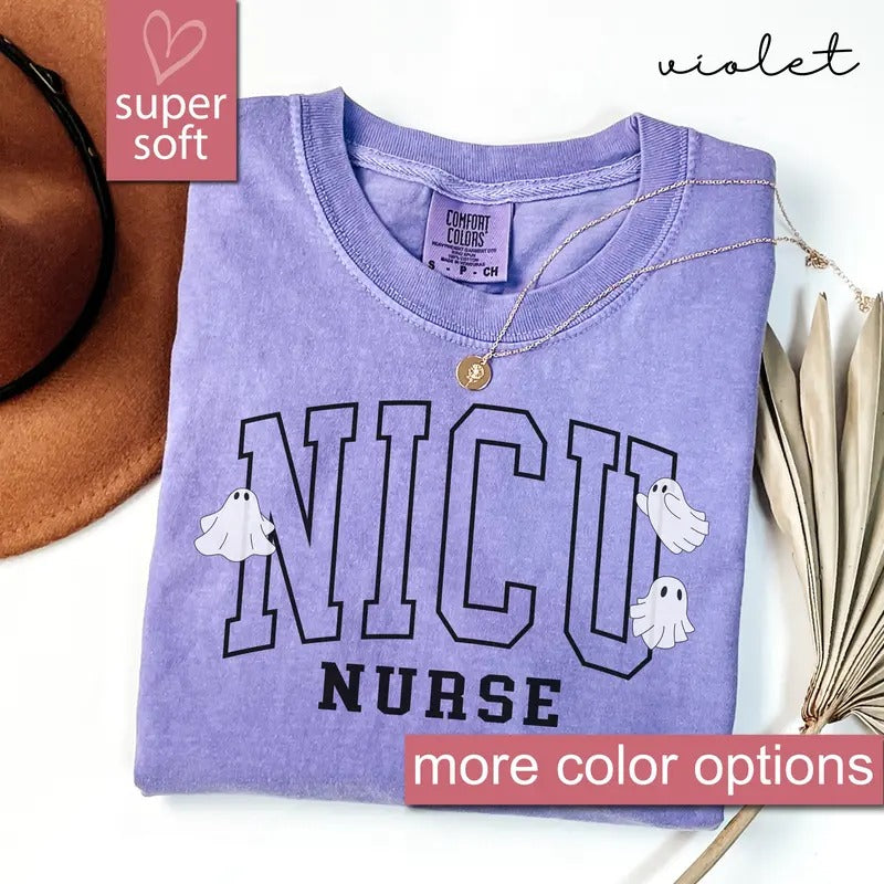 Comfort Colors NICU Halloween Shirt, Halloween NICU Nurse, Halloween Tee, Spooky NICU Nurse, Halloween Party Shirt...
