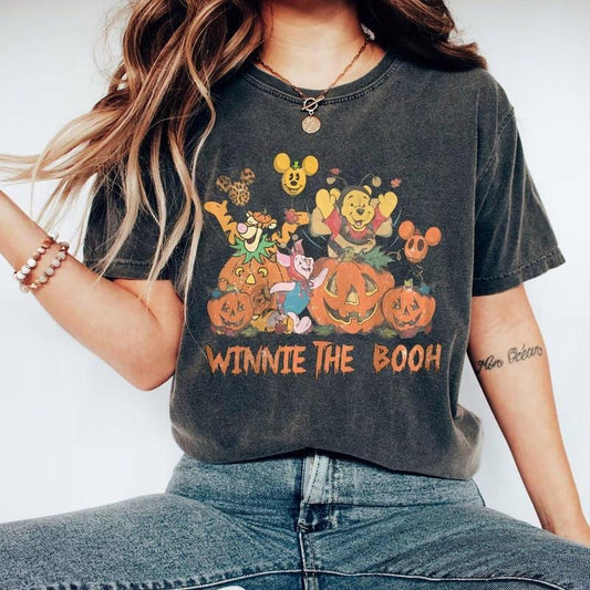 Comfort Colors Po.oh and Friends Halloween Shirt, Pooh Zombie Shirt, Pooh Autumn Shirt, Halloween Shirt Hoodie, Sweatshirt