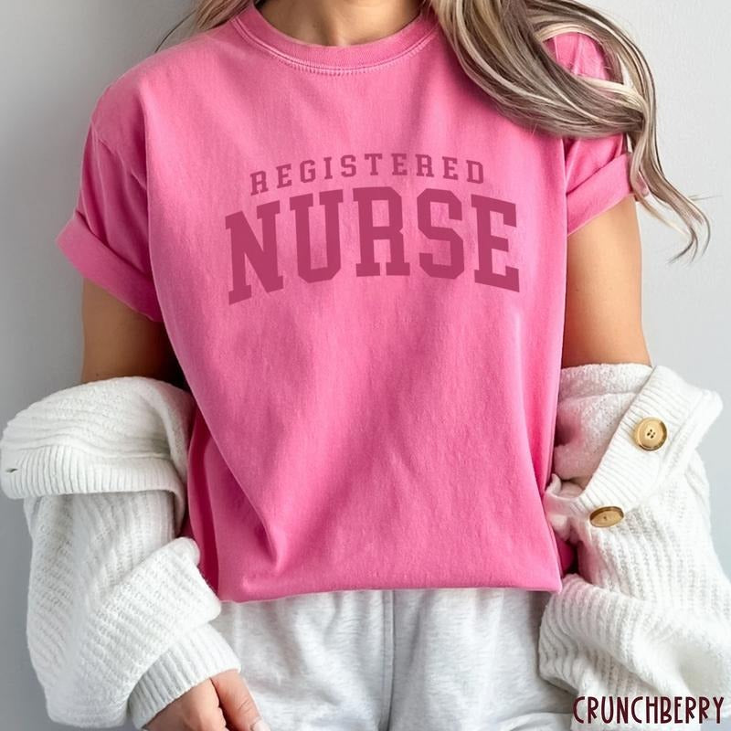 Comfort Colors Registered Nurse T-shirt, RN Shirt, New Nurse Gift, Nurse Graduation Gifts, Future Nurse Cotton Fabric...