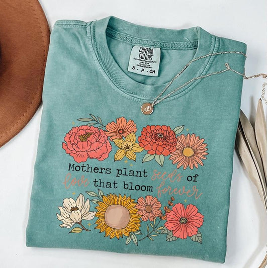 Comfort Colors Retro Floral Mama Quote Shirt, She Is Mom T-Shirt, Floral Mom Shirt, New Mom Gift, Mother's Day Gift,...