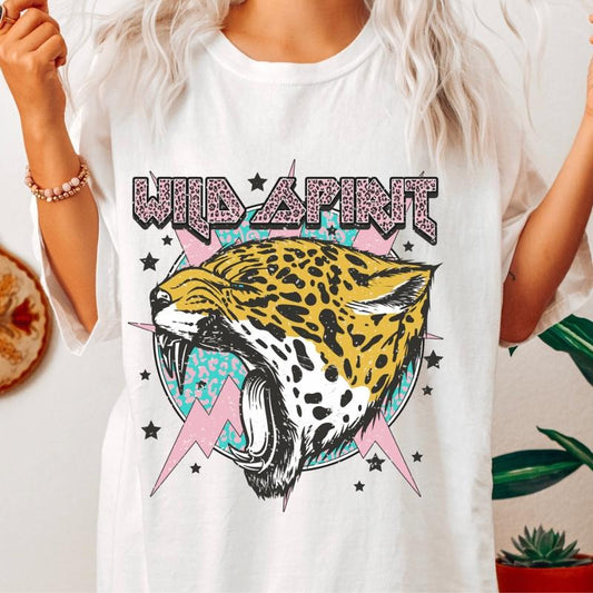 Comfort Colors Shirt, Wild Spirit cheetah T-shirt, Womens T-shirt Oversized, Womens Graphic Tee, Comfort Cotton...