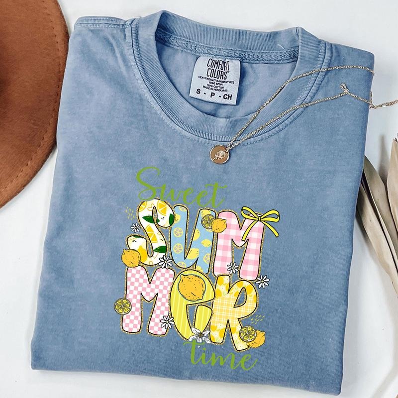 Comfort Colors Sweet Summer Time T-Shirt, Trendy Summer Vibes Shirt, Lemon Summer Tee, When Life Gives You Lemons Make...
