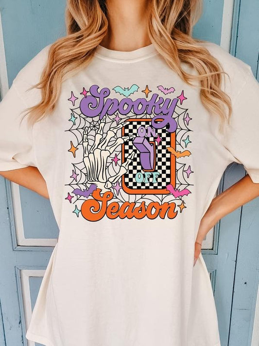 Comfort Colors Turn On Spooky Season Shirt, Crewneck Sweatshirt Hoodie | WearSparks.com