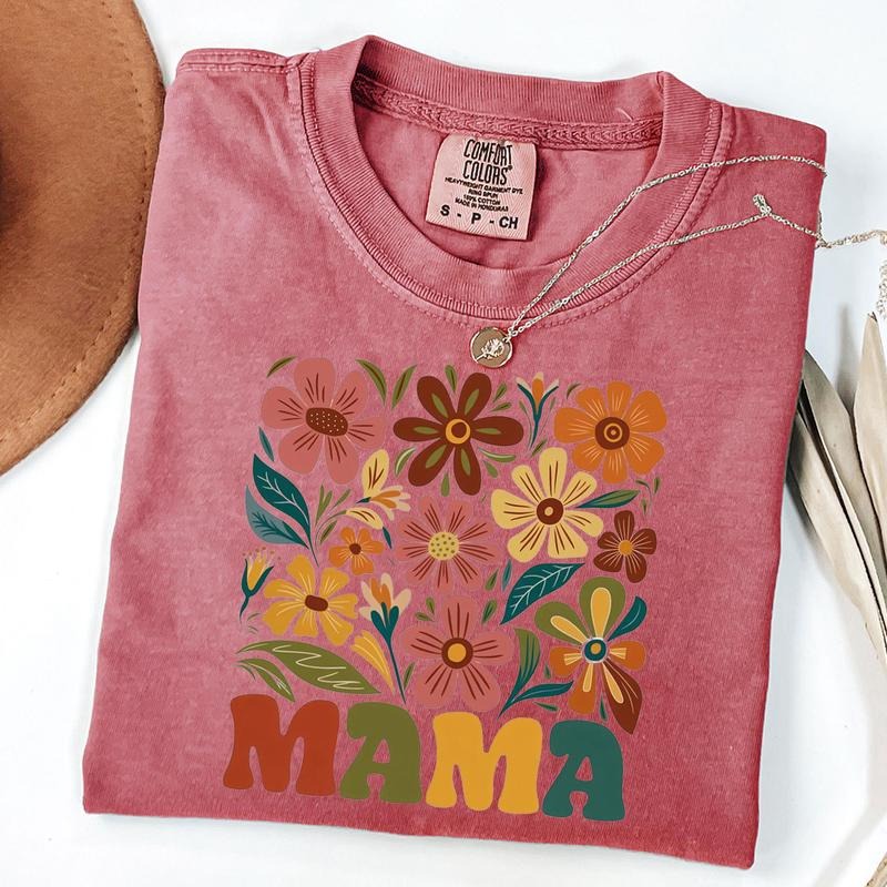 Comfort Colors Wildflower Mama Shirt, Wildflower Birthday Outfit Floral Shirt, Birthday Mom Gift, Boho Wildflower Family...