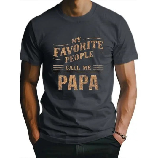 Comfortable Papa Fitted T-Shirt for Men - Sweat-Wicking, Freedom of Movement, and Breathable Clothing for Active Lifestyles