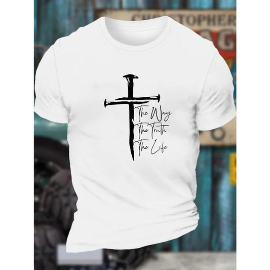 Comfy Men's Casual Crew Neck Short Sleeve Graphic Print T-Shirt for Daily Wear, Work Out, and Vacation Resorts Made in...