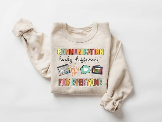 Communication Looks Different For Everyone Shirt, Speech Therapy, Autism Awareness Shirt, Sped Tee, Neurodiversity Gift,...