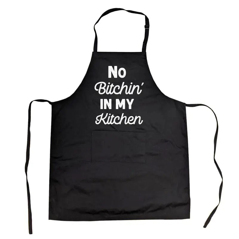 Cookout Apron No Bitchin In My Kitchen Grilling Baking Cooking Gift for Her Mom Funny Aprons Funny Food Cover Novelty...