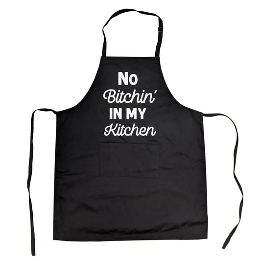 Cookout Apron No Bitchin In My Kitchen Grilling Baking Cooking Gift for Her Mom Funny Aprons Funny Food Cover Novelty...