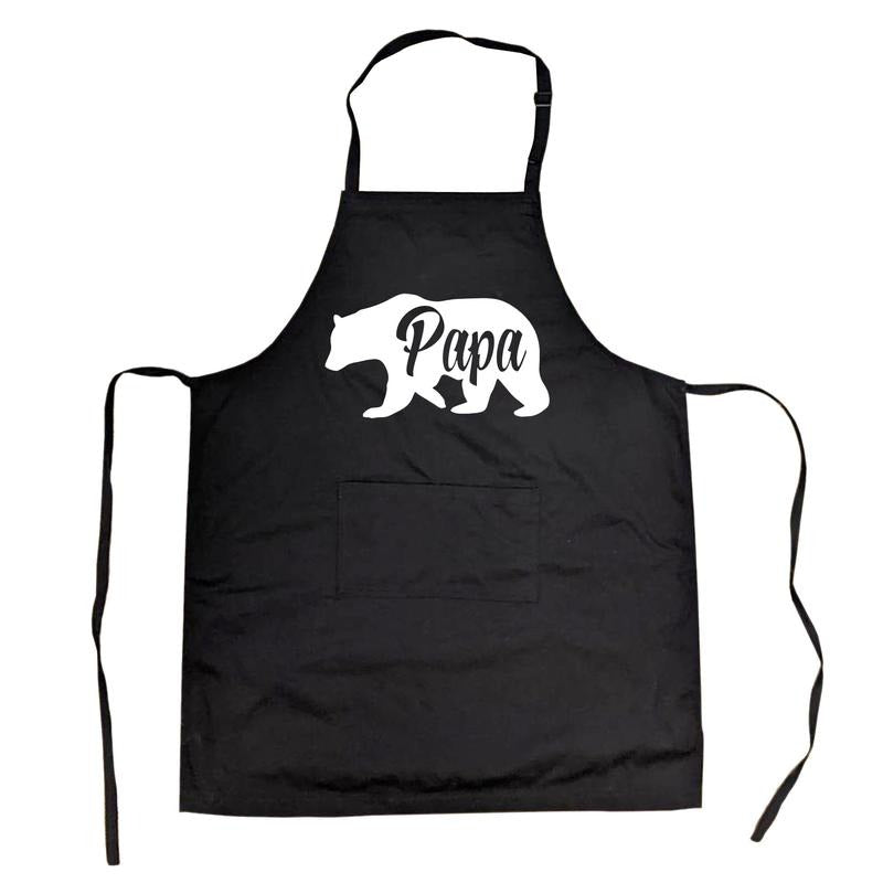 Cookout Apron Papa Bear Grilling Cooking Fathers Day Smock Funny Aprons Dad Joke Apron Funny Animal Cover Novelty Cooking...