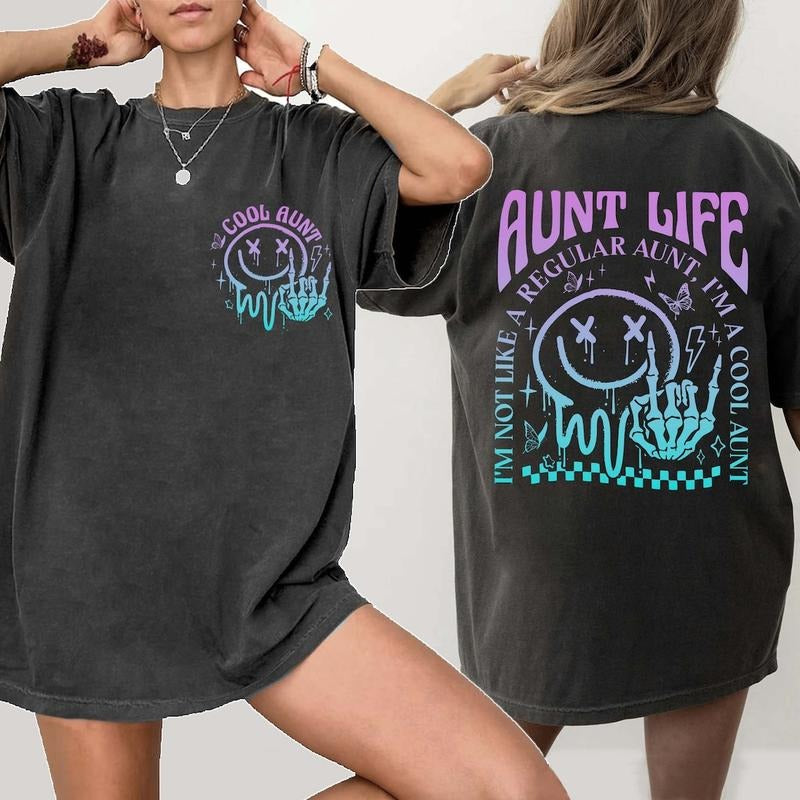 Cool Aunts Shirt, Cool Aunt Shirt, Mothers Day Shirts Cotton Top Womenswear Light Hoodie, Sweatshirt | WearSparks.com