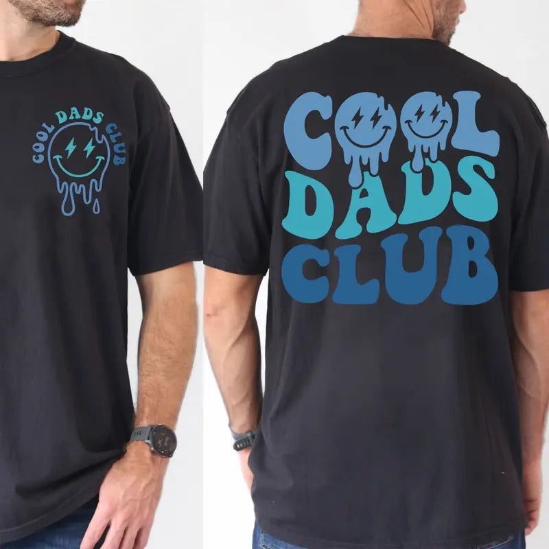 Cool Dad Club Double Sides Shirt, Cool Dad T-shirt, Pregnancy Announcement Shirt for Dad , New Dad Shirt, Dad to Be Tee,...