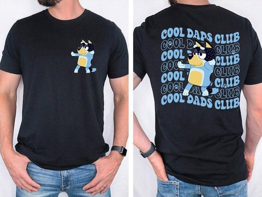 Cool Dads Club Bluey Tee Shirt, Bluey Dad Tee Shirt, Cool Dad Bluey T-Shirt, Bandit Bluey Tee Shirt, Bingo Bluey Cartoon...