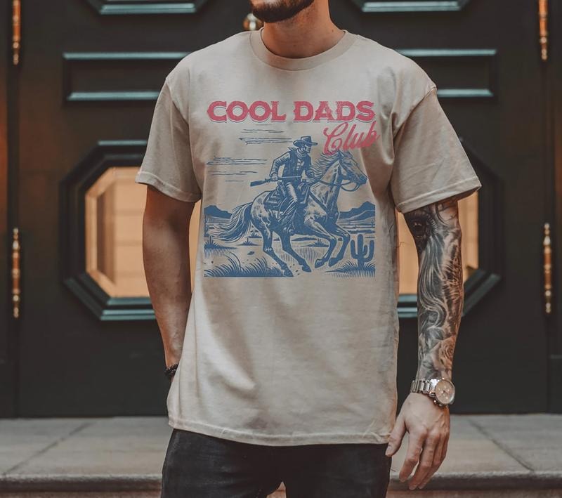 Cool Dads Club T-Shirt, Cowboys Cool Dad Sweatshirt, Dad To Be Shirt, Best Dad Tee Shirt, Western Daddy Shirt, Father's...