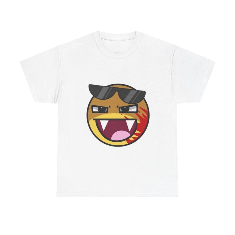 Cool Sunglasses Graphic T-Shirt, Edgy Cartoon Face Design, Bold and Fun Casual Tee, Street Style Unisex Shirt, 2000s cute...