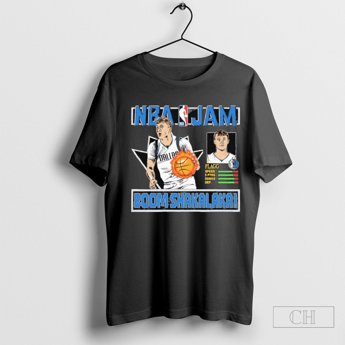 Cooper Flagg Dallas Mavericks Nba Jam Boom Shakalaka Tee Shirt