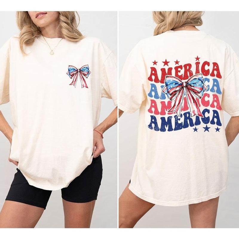 Coquette 4th Of July Shirts, 1776 America T-Shirt, Fourth Of July Tee, Independence Day Shirt, Retro 4th Of July Outfits,...