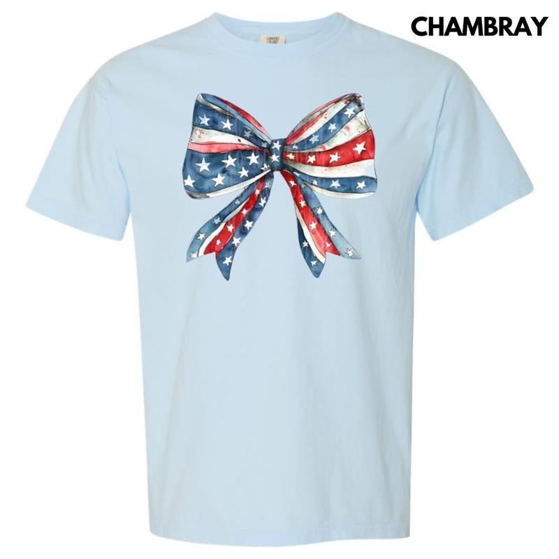 Coquette American Bow Comfort Colors T-Shirt Hoodie, Sweatshirt | WearSparks.com