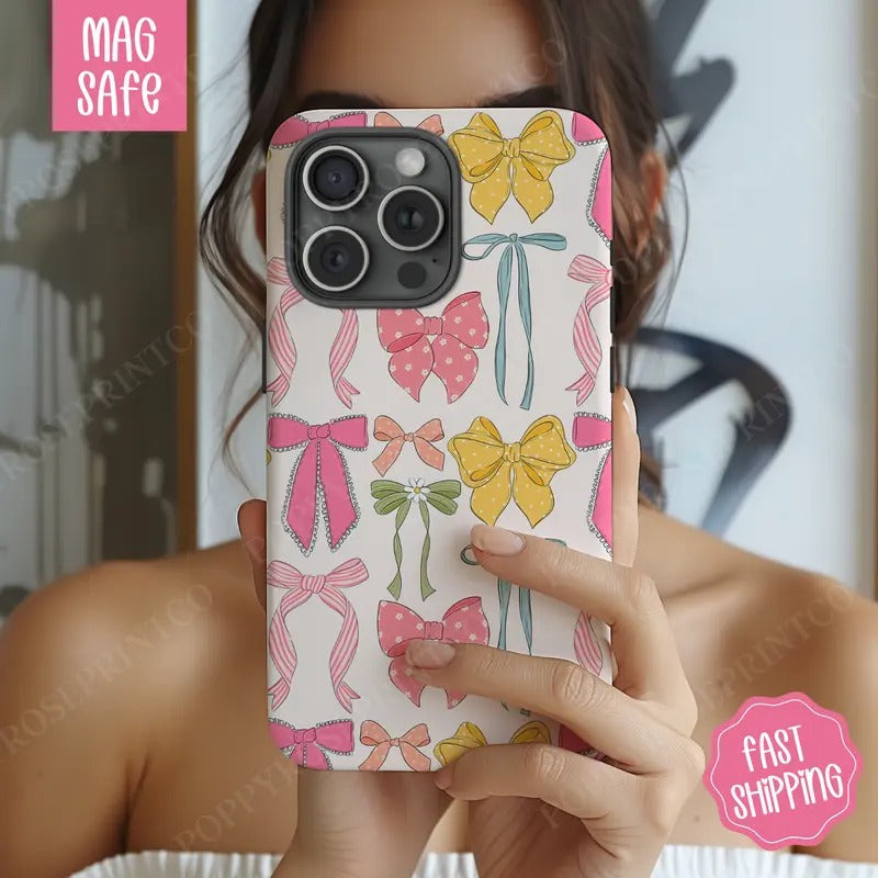 Coquette Bows Phone Case, Coquette Phone Case Mag Safe Compatible, Magnetic Tough Cases T-Shirts, Hoodie, Sweatshirt