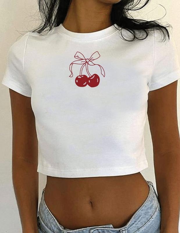 Coquette Decorator Girlyshirt Crop Tops Forwomen Bows Forgirls Womenes Tees Cu Tee Croptee Artful Y2k Simpletee Loosefit...