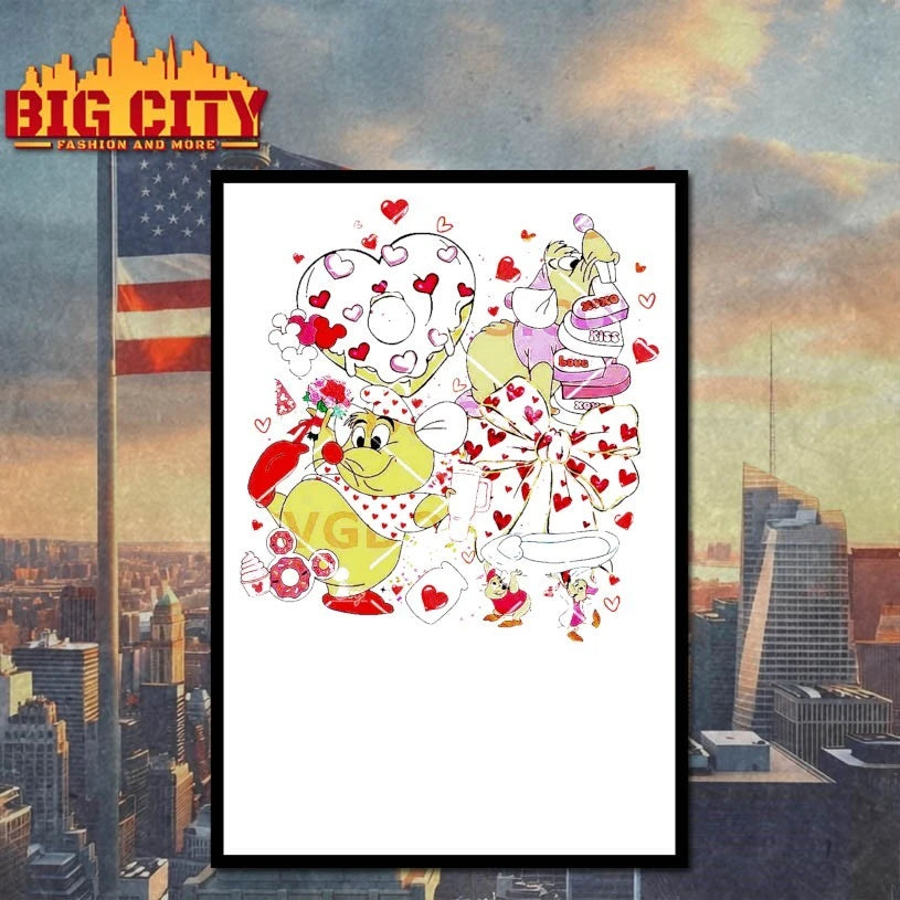 Coquette Happy Valentine Cartoon Mouse Gus Gus Xoxo 2026 shirt