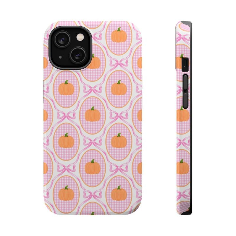 Coquette Pumpkin Phone Case, Cute Fall Phone Cover Mag Safe Compatible, Magnetic Tough Cases T-Shirts, Hoodie, Sweatshirt