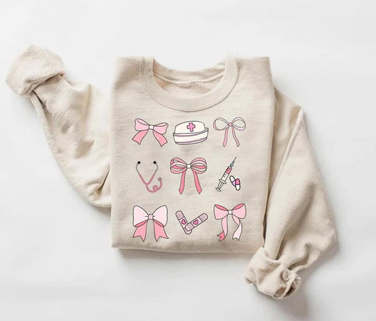 Coquette RN Sweatshirt, Nurse Graduation Gift, Pediatric Nurse Shirt, NICU Nurse Shirt, Icu Rn, ER Nurse Tee, Nurse...
