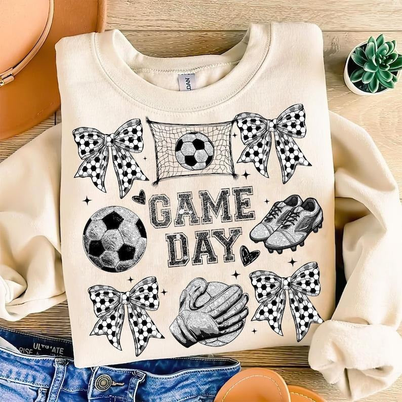 Coquette Soccer , Game Day , Soccer Mama , Soccer Mom Sports Sweatshirt T-Shirts, Hoodie | WearSparks.com