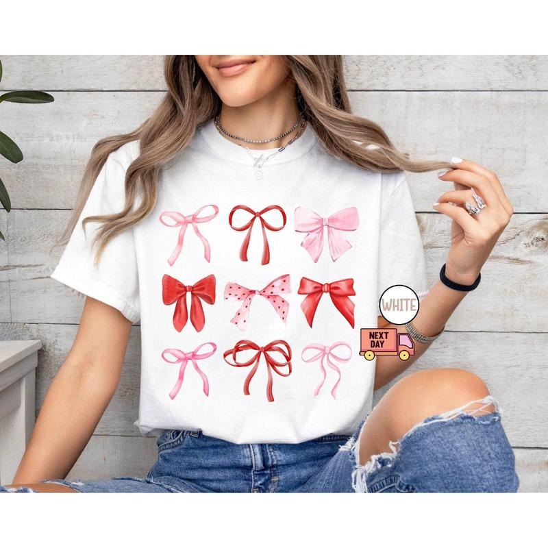 Coquette Valentine Shirt, Coquette Bow Shirt, Valentine Bow Shirt, Coquette Valentine Shirt, Valentine Gift for...