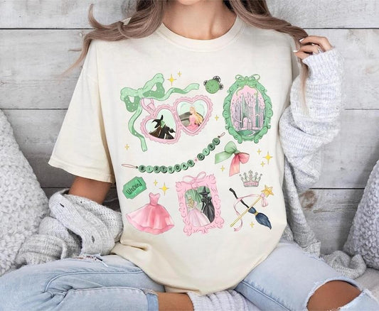 Coquette Wicked Changed For Good, Shirt, Defy Gravity Broomstick Magic Wand Shirt, Wicked The Musical, Wizard Movie Fan...