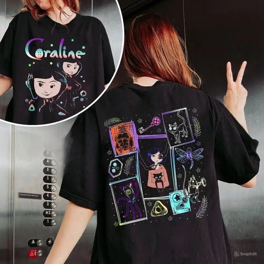 Coraline  Fantasy Film 2sides Tshirt, other mother Coraline T-Shirt, wybie, other world sweatshirt, Best For Coraline...