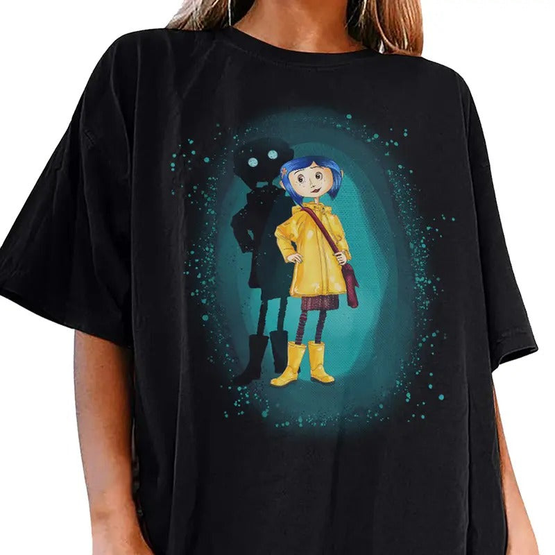 Coraline Ghost Children Shirt, Horror Coraline movies, Horror Character Shirt, Halloween Crewneck Sweatshirt Hoodie