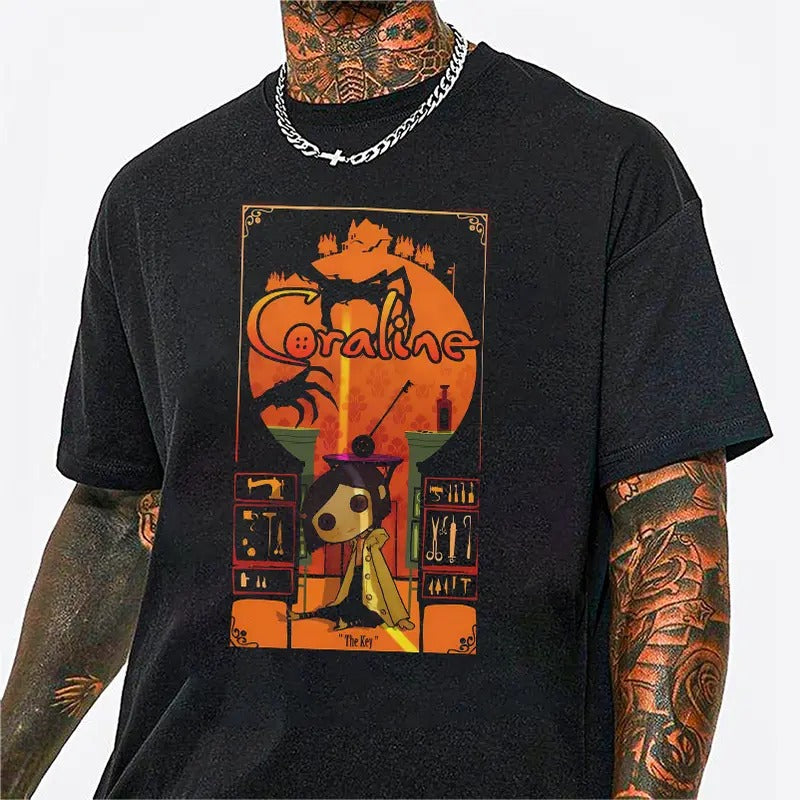 Coraline Key T-Shirt, Limited Coraline Movie T-Shirt, Skeleton Key Sweatshirt, Other Mother Hand Hoodie | WearSparks.com