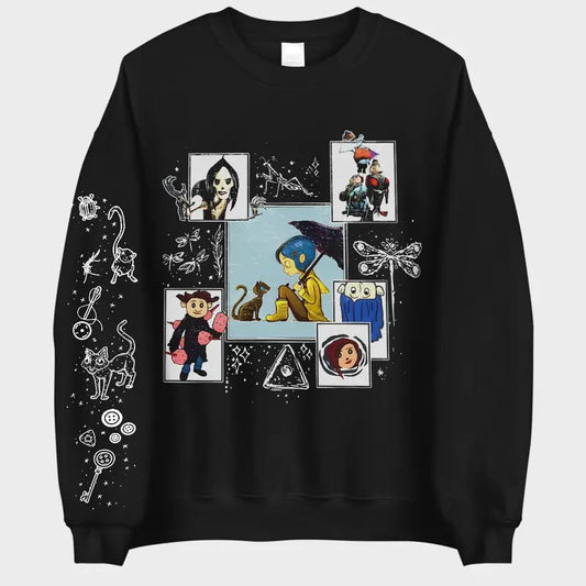 Coraline dreaming with the things many theories Sweatshirt Hoodie, famous horror movies tshirt, Horror Character Shirt,...