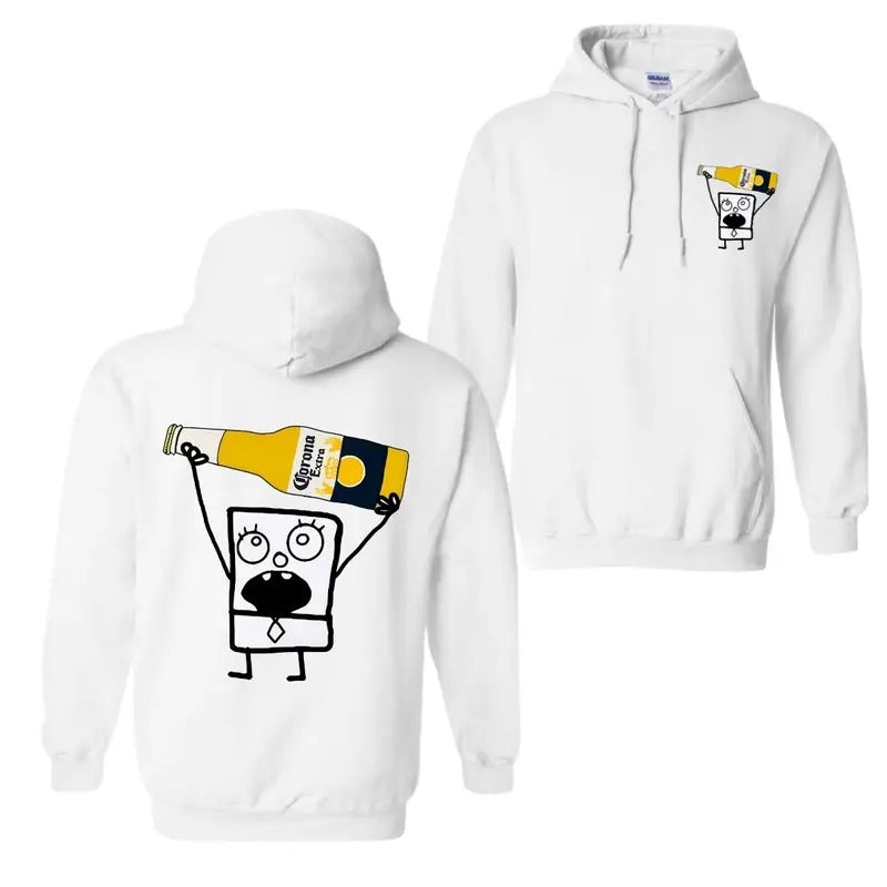 Corona Doodlebob Shirt, SpongeBob T-shirt,Hoodie Street wear, Corona Tee, Gift For Boyfriend, Funny Shirt, Meme Shirt...
