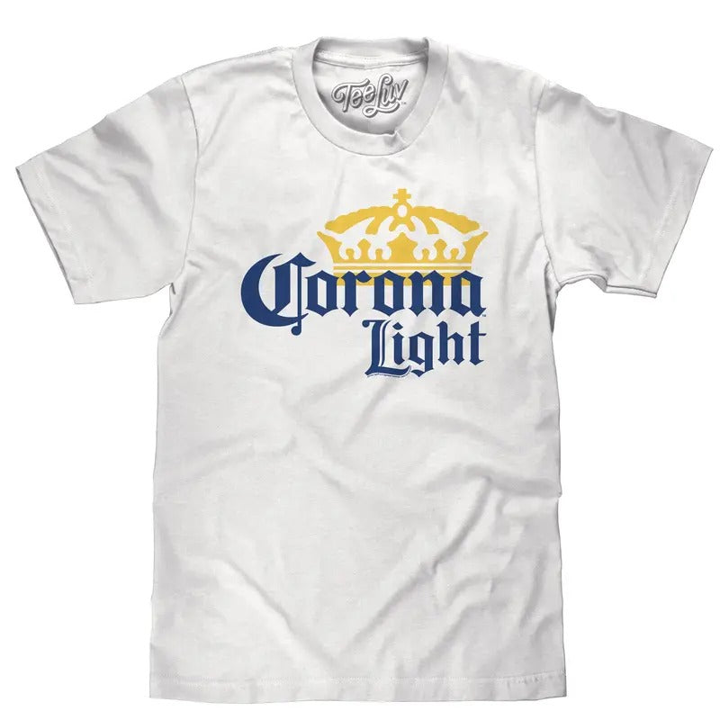Corona Light Logo T-Shirt - White Hoodie, Sweatshirt | WearSparks.com