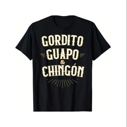 Cotton Short Sleeve T-Shirt Chubby, Handsome and Awesome - Funny Mexican sweatshirt Hoodie | WearSparks.com