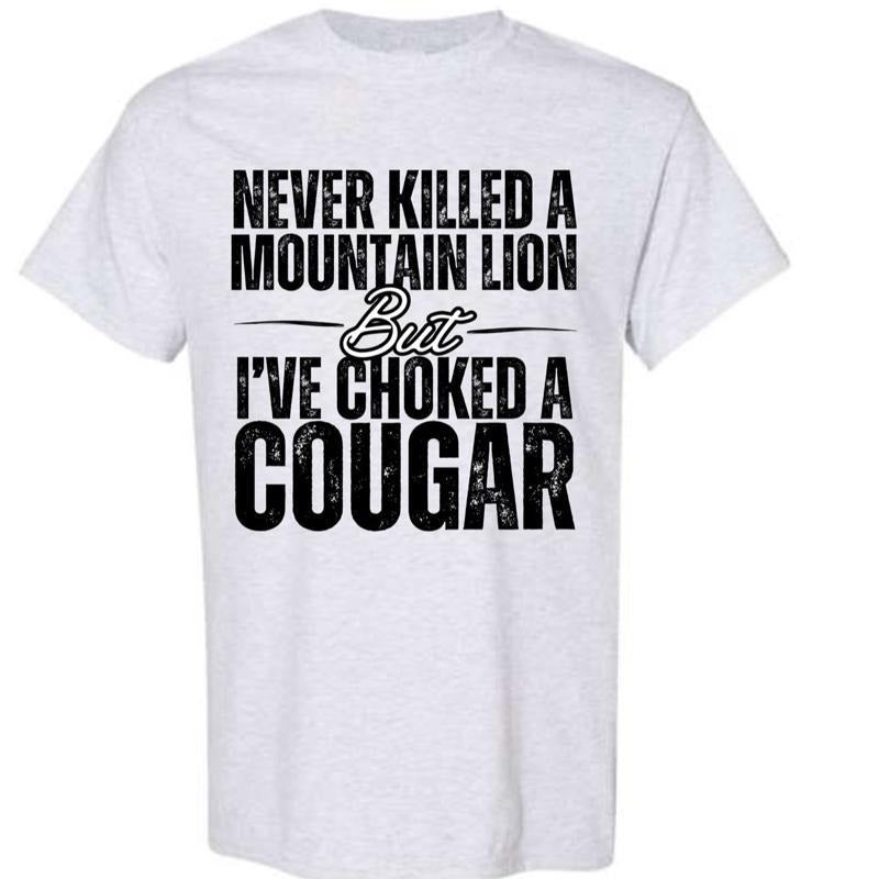Cougar Shirt by Gildan Soft Style Tee - Bigthree Apparel - Black - white Graphic Design for Men and Women