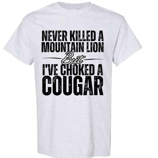 Cougar Shirt by Gildan Soft Style Tee - Bigthree Apparel - Black - white Graphic Design for Men and Women