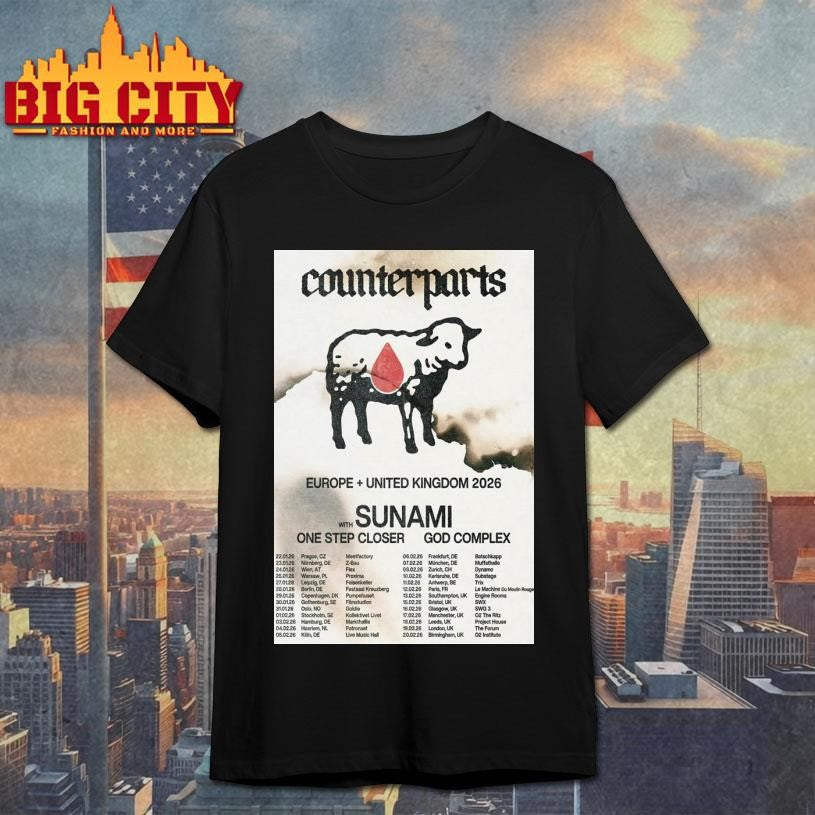 Counterparts UK And Europe Tour 2026 Poster shirt