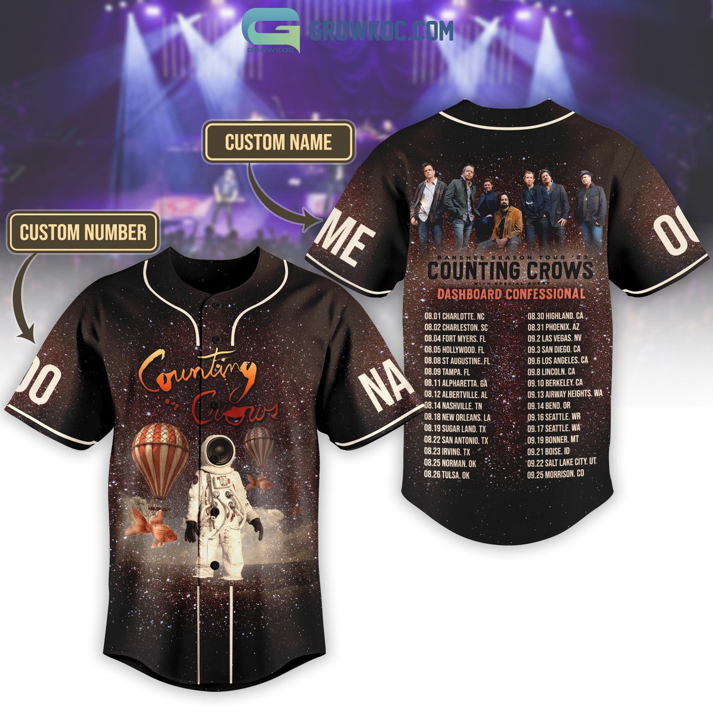 Counting Crowns Banshee Season Tour 2023 Personalized Baseball Jersey