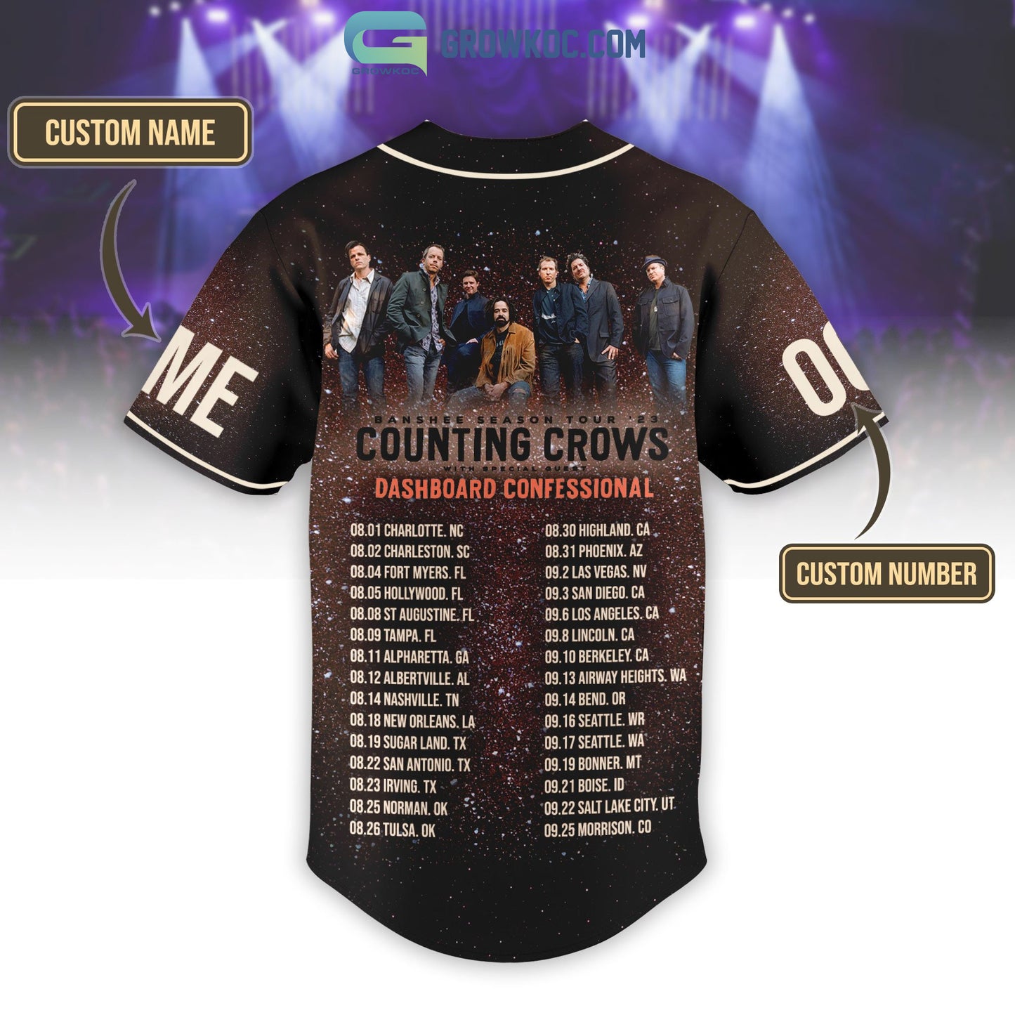 Counting Crowns Banshee Season Tour 2023 Personalized Baseball Jersey
