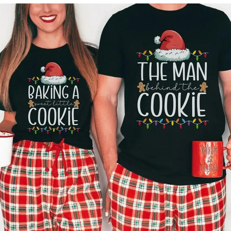 Couple Pregnancy Announcement Christmas Shirts, Funny Pregnancy Christmas Matching TShirts for Couples, Pregnant Couple...