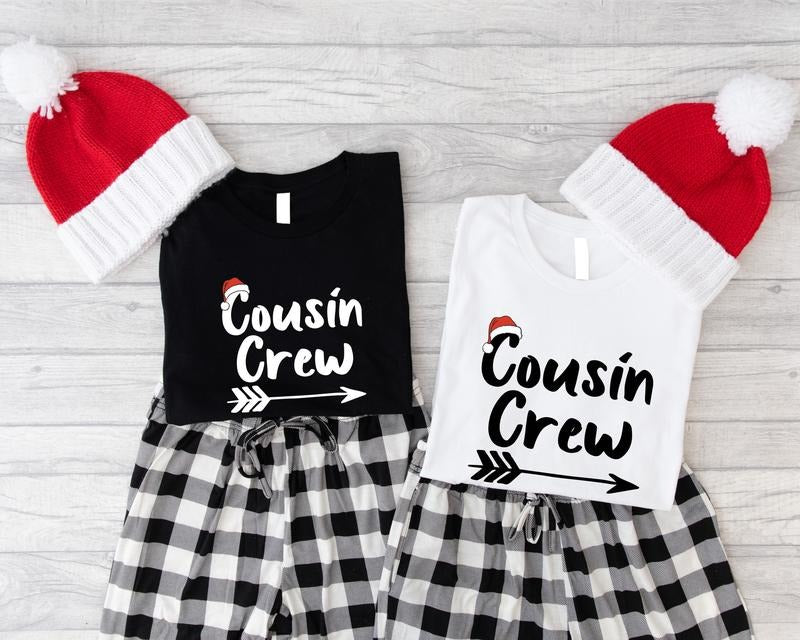 Cousin Crew Shirt, Christmas 2023 Cousin Group T-shirt, Family Matching Xmas Party Tee, Cousin Gathering Christmas...