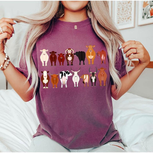Cow Breeds Farm Animal Lover T-Shirt Hoodie, Sweatshirt | WearSparks.com