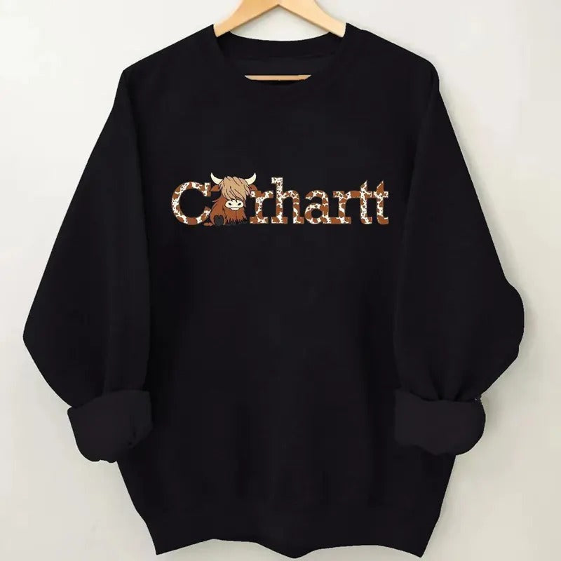 Cow Sweatshirt, 2land For Fan Cotton Fabric 2024 Sweatshirt Unisex For Men Women Tops Casual Stylish T-Shirts, Hoodie