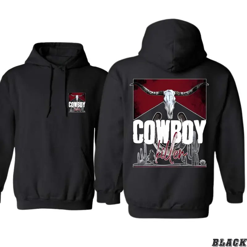 Cowboy Killen Hoodie - Bold Western Design Featuring Striking Cowboy Graphics, country boy clothes, Perfect for Wild West...