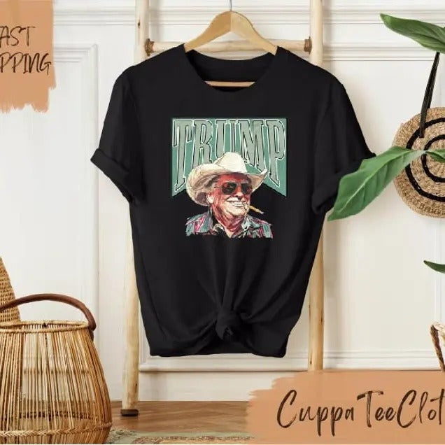 Cowboy Trump Shirt  Western Trump Shirt  Trump for President 2024 Shirt  MAGA Trump Shirt  Republican Shirt  Make America...