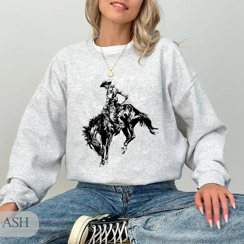 Cowboys Western Sweatshirt, American Western Graphic Crewneck, Rodeo Gift Shirt, Country Sweatshirt, Western Hoodie,...